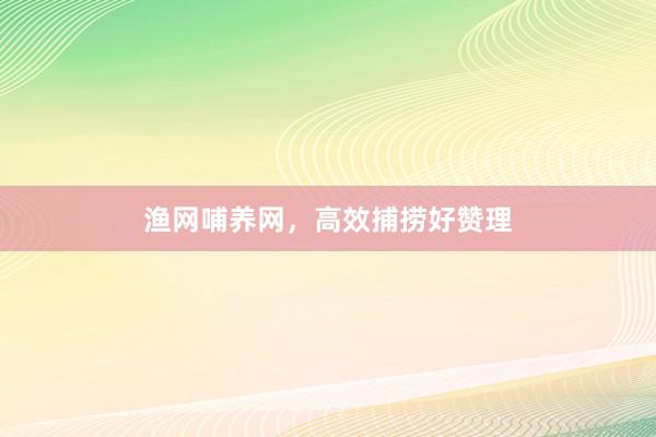 渔网哺养网，高效捕捞好赞理